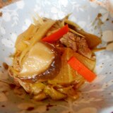 豚肉、根菜、白滝の生姜煮